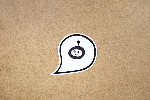 聊天机器人在语音泡泡，概念聊天机器人。向AI提问。Bot表示已准备好工作。图片下载