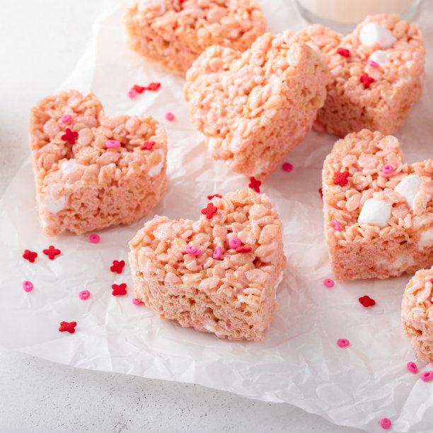 情人节礼物:心形米花糖图片下载