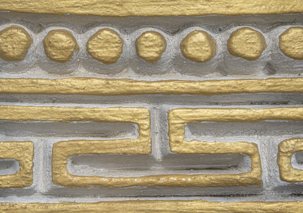 金色混凝土建筑抽象设计图片下载