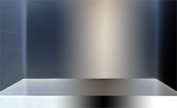 矢量插图白色的架子和蓝色的墙壁与光和阴影图片下载