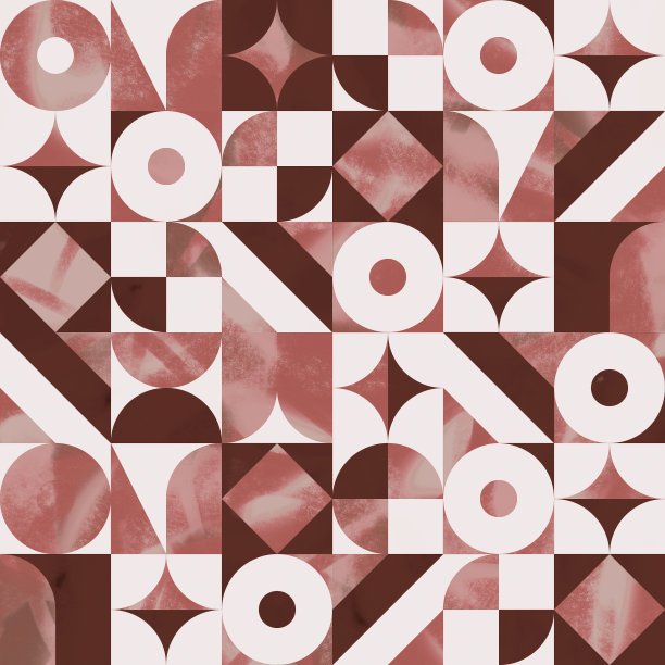 抽象几何元素无缝图案。图片下载