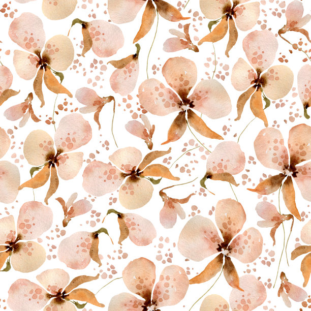 米色花卉图案图片下载