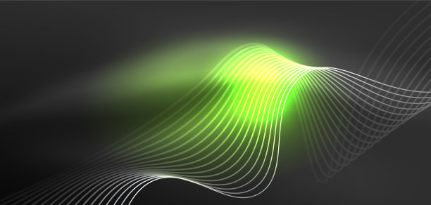 闪亮发光的霓虹灯波或霓虹灯激光秀图片下载