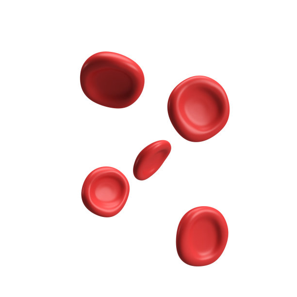 血流红细胞、铁血小板、红细胞性贫血。现实医学分析插图在白色背景与剪辑路径图片下载