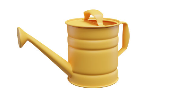 黄色的水可以隔离在白色的背景上。3 d渲染。图片下载