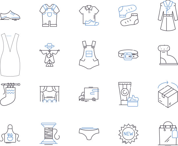 购物中心轮廓图标集合商城图片下载