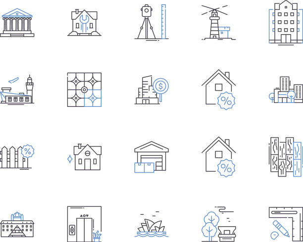 房屋和建筑轮廓图标收集图片下载