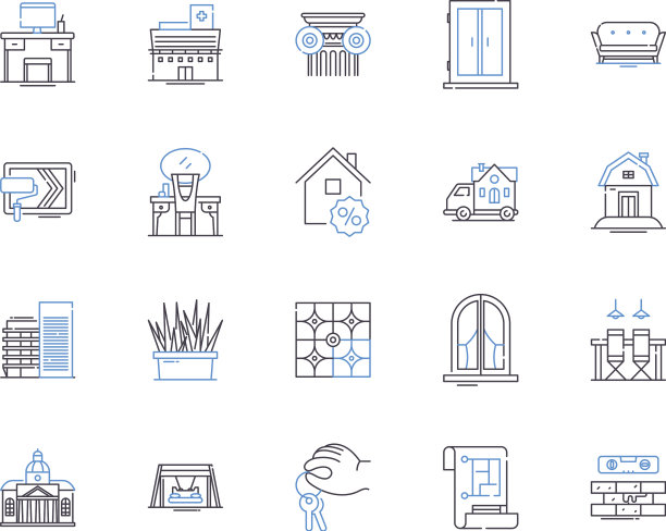 室内设计和装修概述图标图片下载