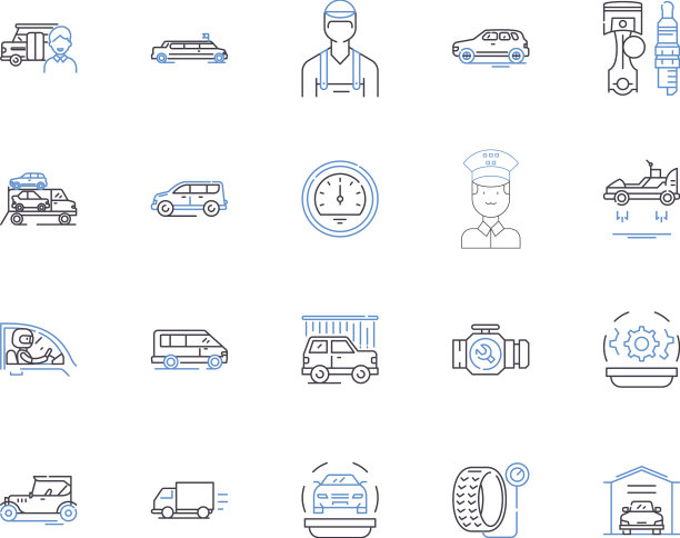 汽车和交通工具的轮廓图标收集汽车图片下载