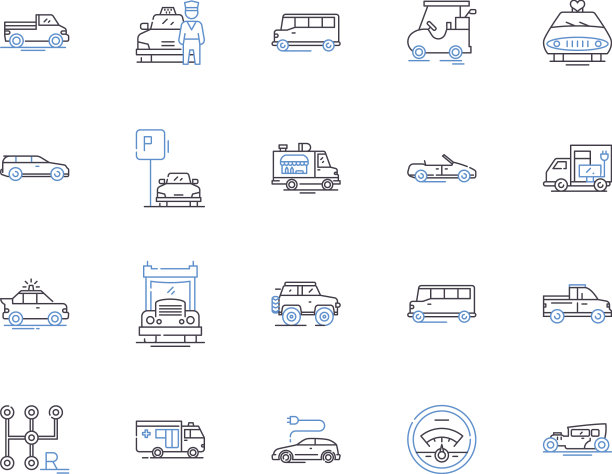 汽车和交通工具的轮廓图标收集汽车图片下载