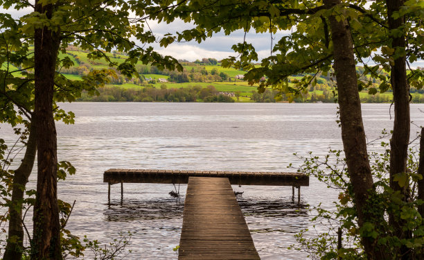 基拉洛湖上的木码头，图片下载