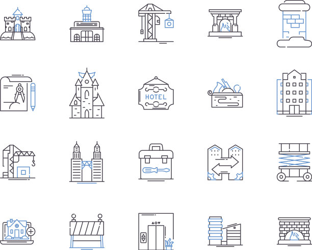 建筑设计大纲图标集合图片下载