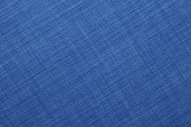 蓝色亚麻纤维台布，面料纹理特写图片下载
