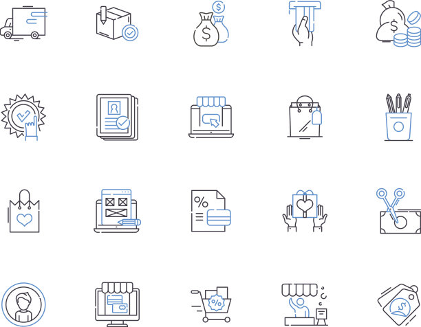购物者轮廓图标收集购物者图片下载