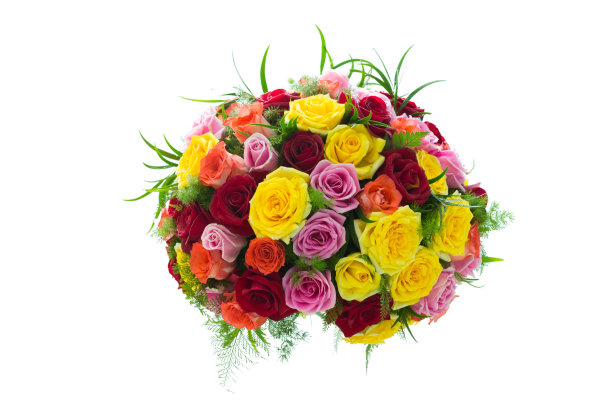 白色背景上的花圈图片下载