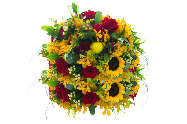 白色背景上的花圈图片下载