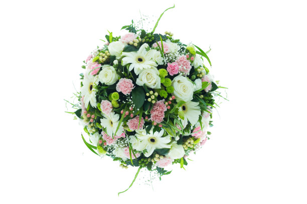 白色背景上的花圈图片下载