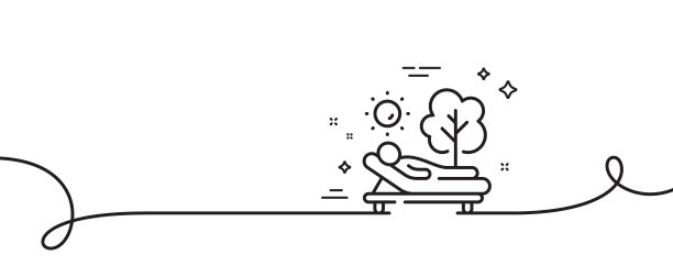 躺椅线图标，躺椅家具标志图片下载