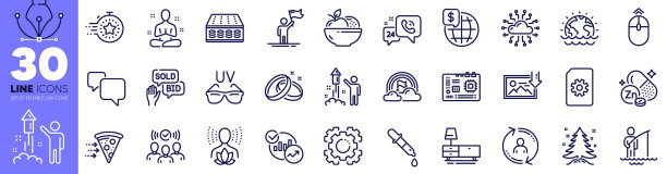 主板梳妆台和计时器线图标包图片下载