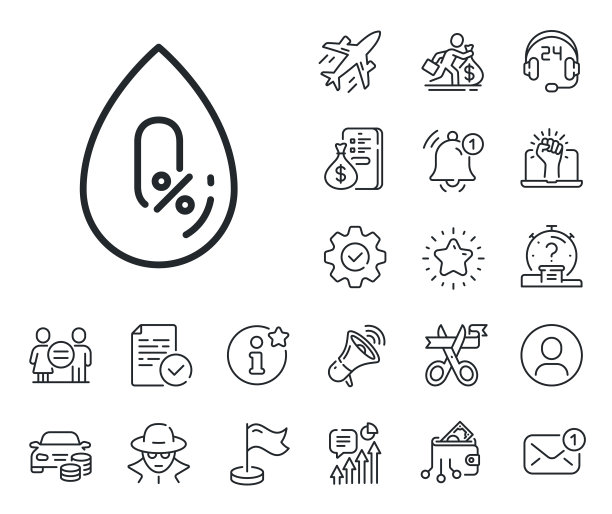 无酒精线图标有机测试标志水图片下载