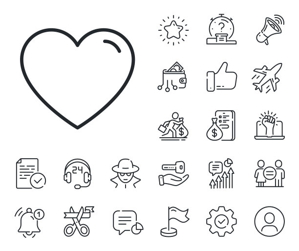 心线图标爱标志工薪族性别图片下载