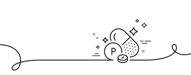 磷矿物线图标化学元素P图片下载