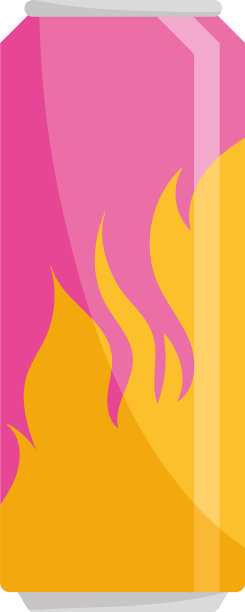 火焰饮料标志孤立在黄色图片下载