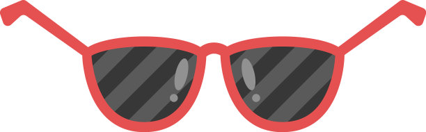 红色太阳镜设计图片下载