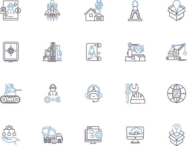 工业轮廓图标收集行业图片下载