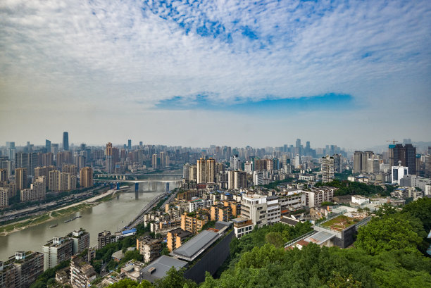 中国重庆嘉陵江沿江城市景观图片下载