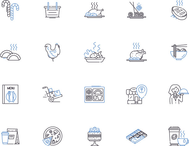 杂货商店的轮廓图标收集杂货图片下载