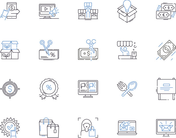 商店和餐点轮廓图标收集商店图片下载