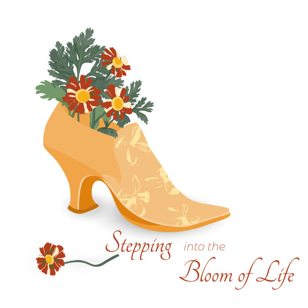 用鲜艳活泼的花朵构图图片下载