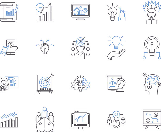 战略与企业大纲图标集合图片下载