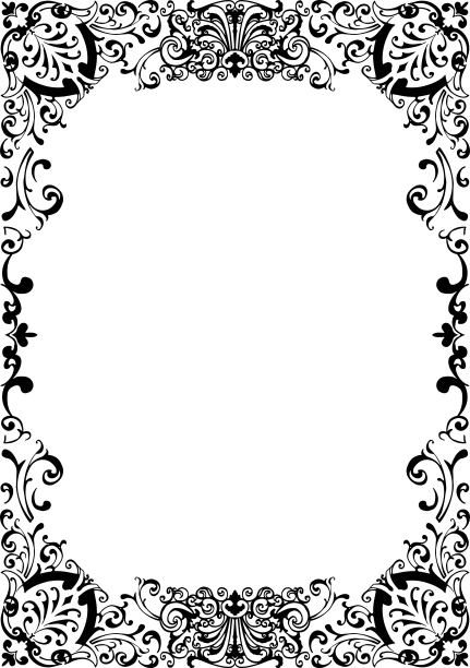 华丽的西式镜框(A4)图片下载