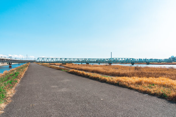 日本东京葛饰市堀kiri海滨公园的景观图片下载