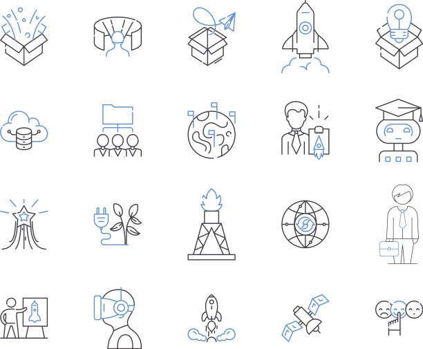 创新创业大纲图标集合图片下载