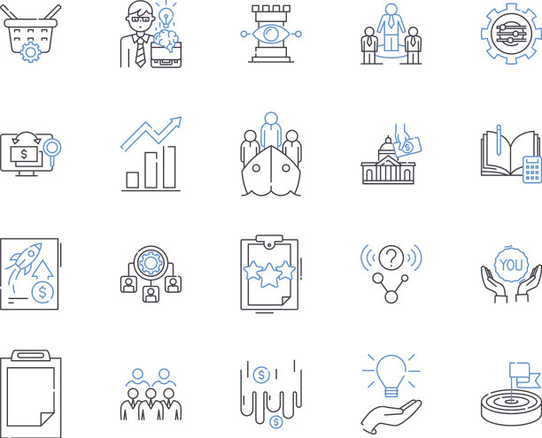 创业和创新勾勒出图标图片下载