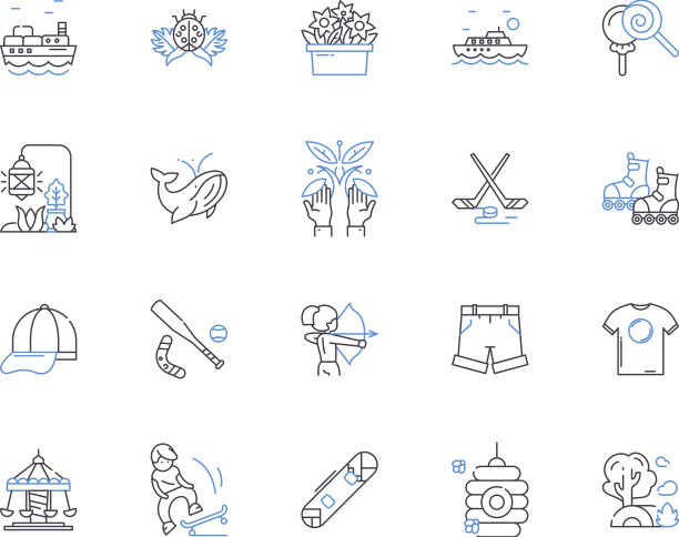 夏季和运动轮廓图标收集夏季图片下载