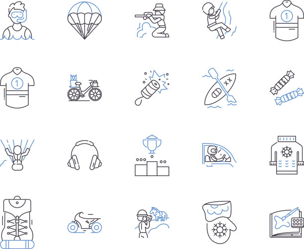 周末和运动轮廓图标收集图片下载