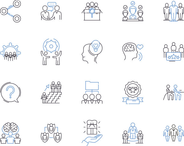全面质量管理大纲图标集合图片下载