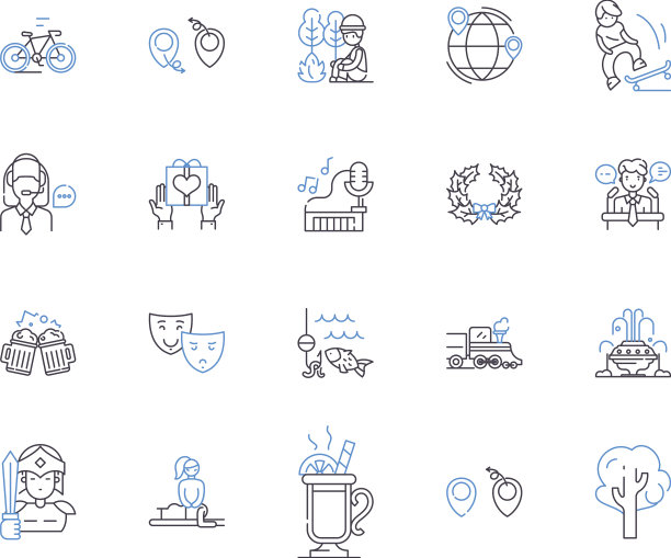 冒险和圣诞节概述图标收集图片下载