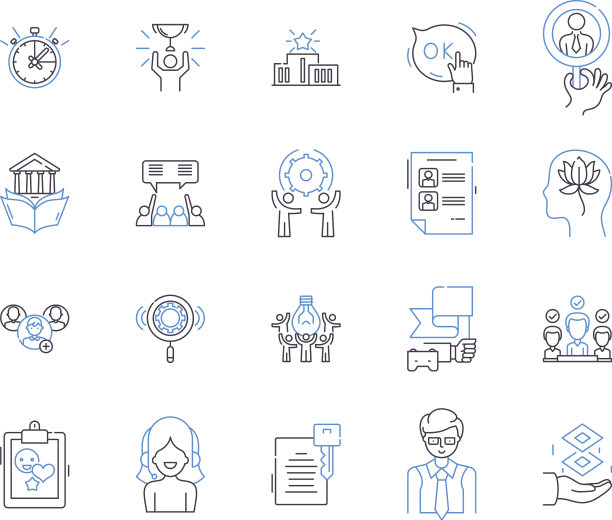 商业培训大纲图标集合图片下载