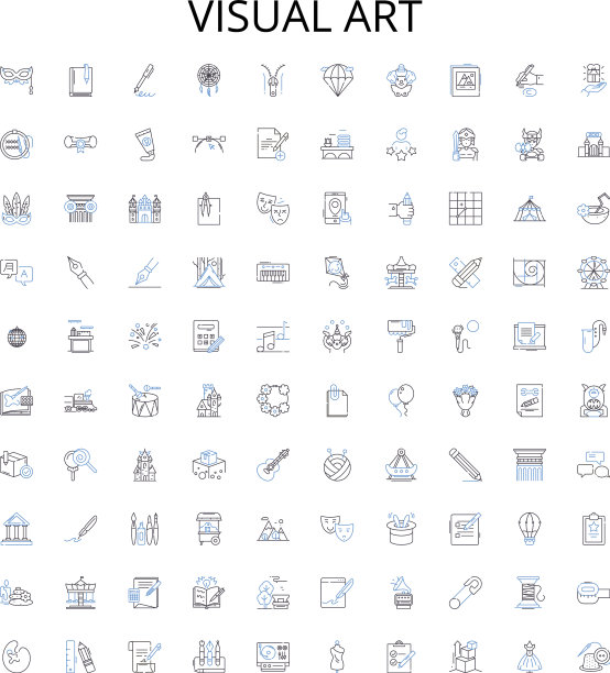 视觉艺术轮廓图标收藏绘画图片下载