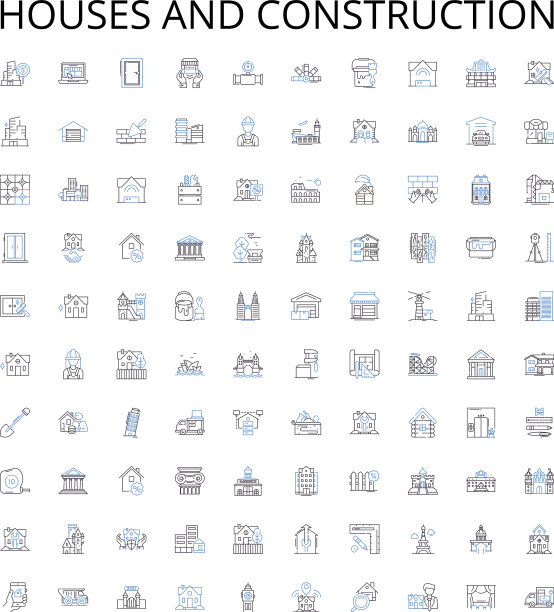 房屋和建筑轮廓图标收集图片下载