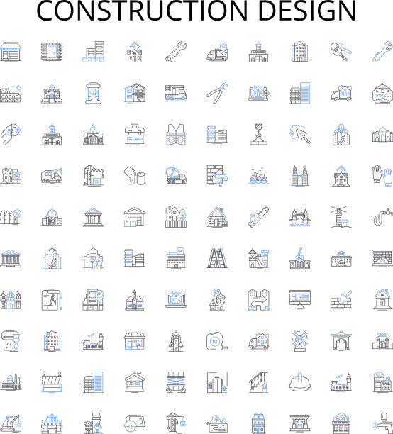 建筑设计大纲图标集合图片下载