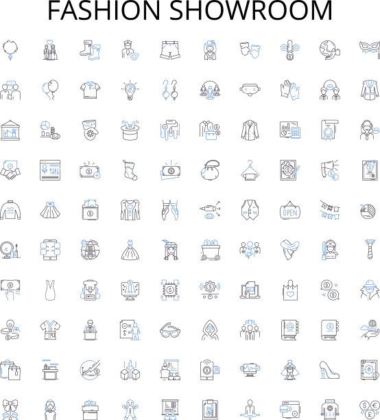时尚陈列室概述图标收集时尚图片下载