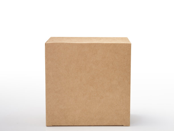 棕色空白纸盒孤立在白色背景上，剪贴路径图片下载