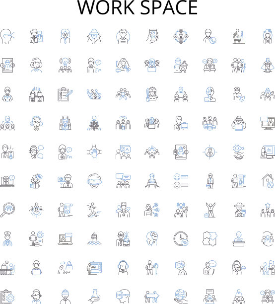 工作空间轮廓图标收集办公区图片下载