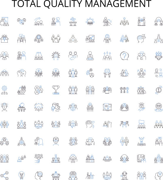 全面质量管理大纲图标集合图片下载